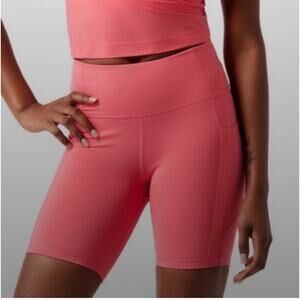 Athleta Women’s  Pink Stash Shorts Size Large 7” Inseam Gym Activewear